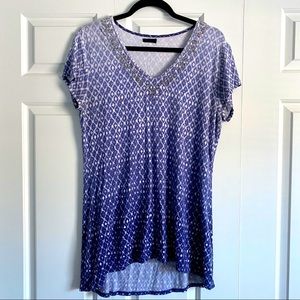 Max Jeans Beaded High/Low Top L